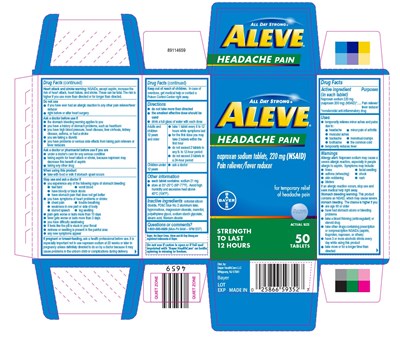 PDP - Aleve Headache Pain   50 Count Carton